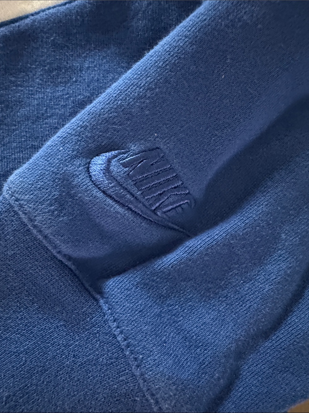 Vintage Nike Green, Blue & White Colorblock Swoosh Sweatshirt - Picture 3 of 5
